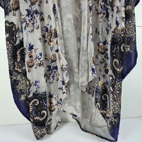 Lulla Collection By Bindya OS Floral Kimono Cover Up Romantic Boho Fairy Core - Picture 4 of 8